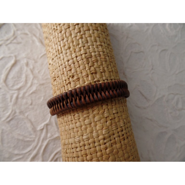 Bracelet tresse africaine marron