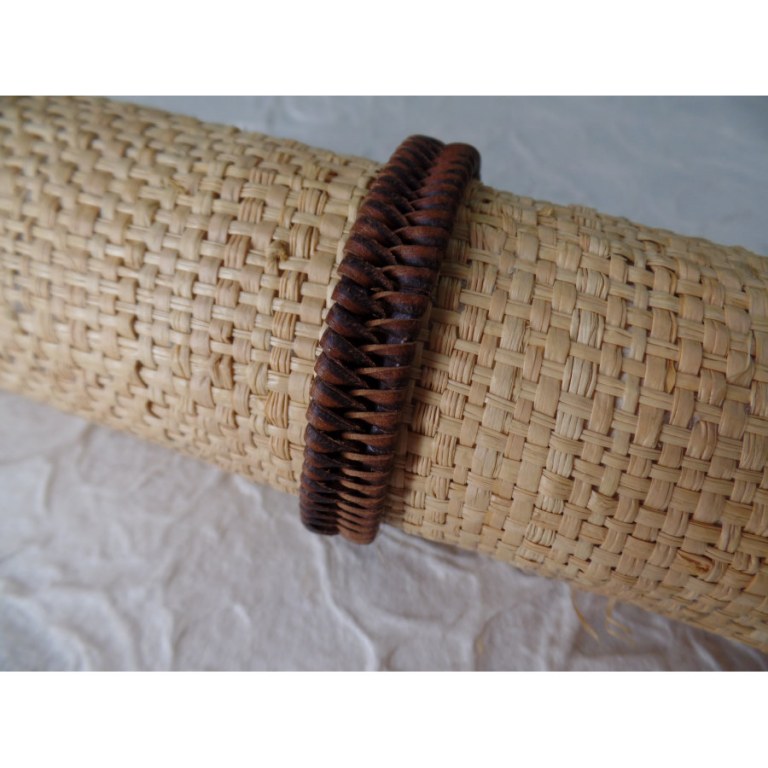 Bracelet tresse africaine marron