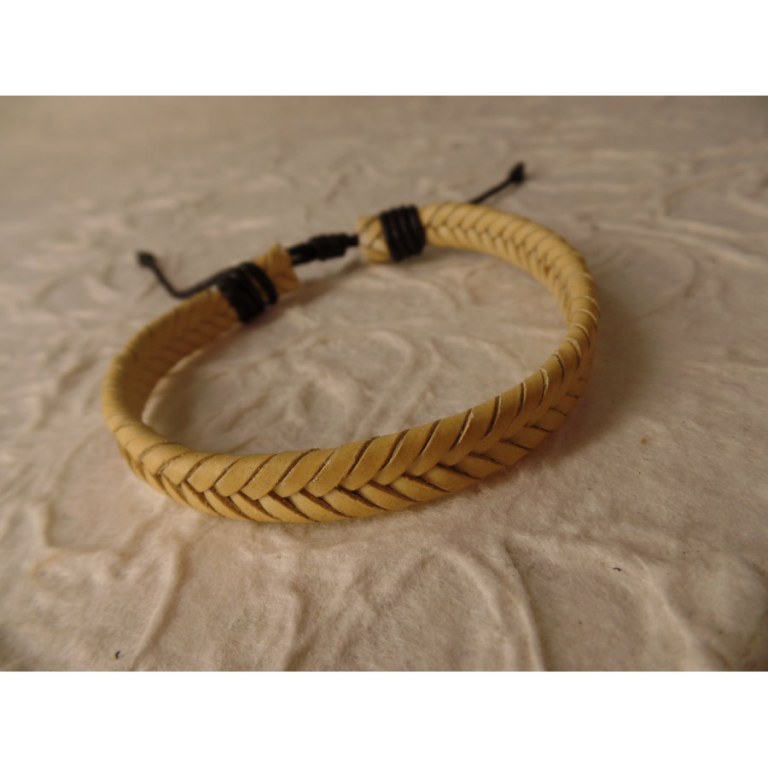 Bracelet ganse beige