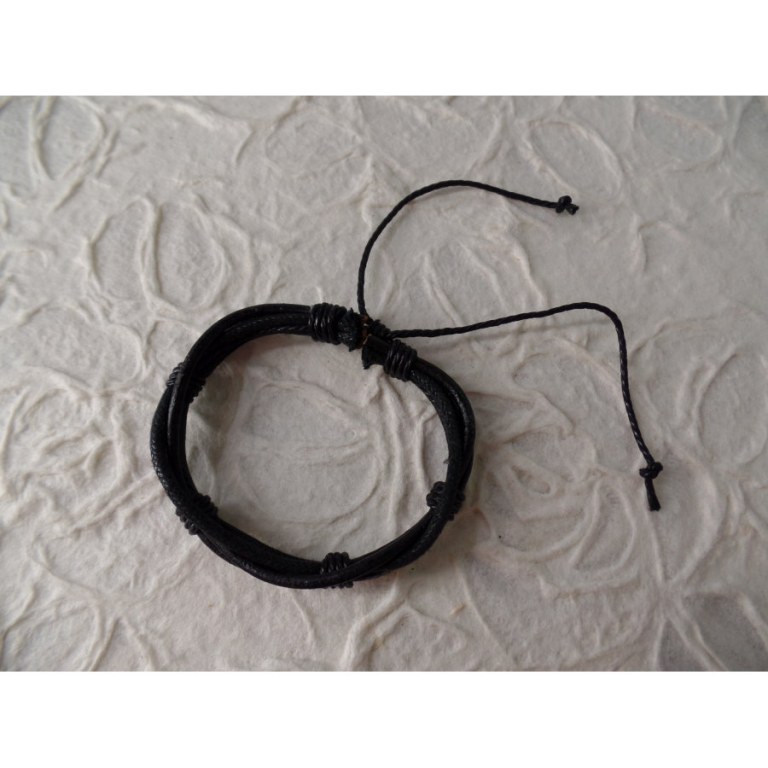 Bracelet Ratana multi cordons noirs