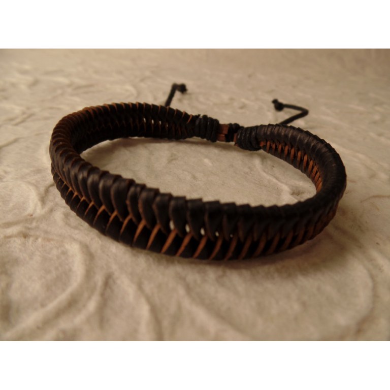 Bracelet tresse africaine bicolore