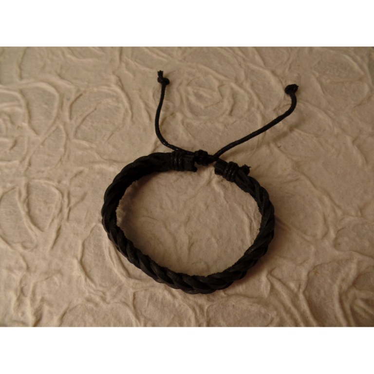 Bracelet natté noir