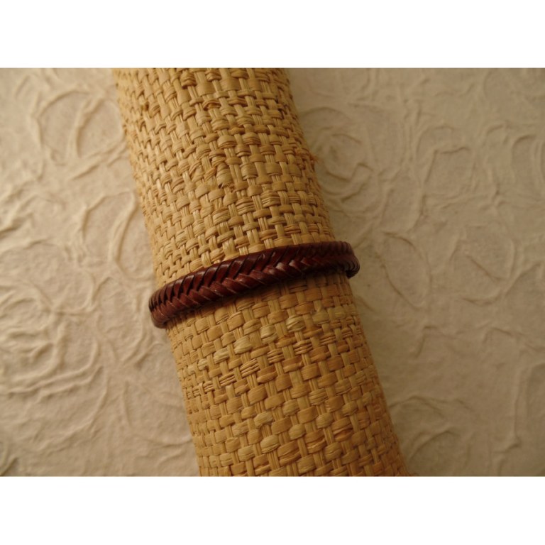 Bracelet ganse marron