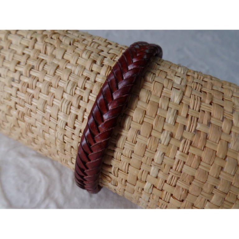 Bracelet ganse marron