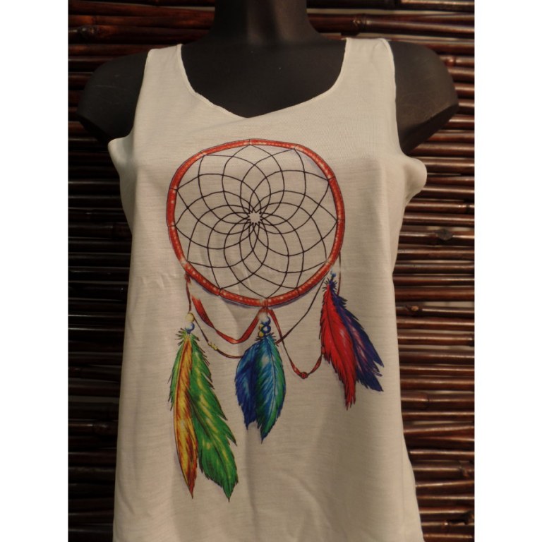 Débardeur dreamcatcher double plumes color