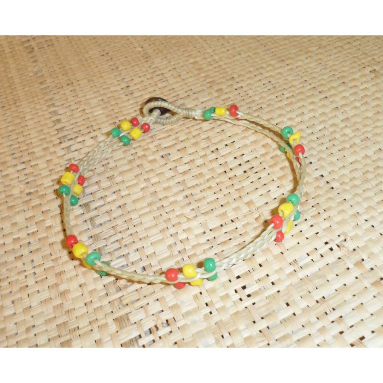 Bracelet de cheville écru