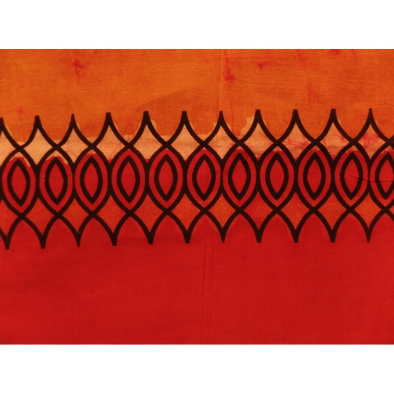 Tenture batik orange balade africaine