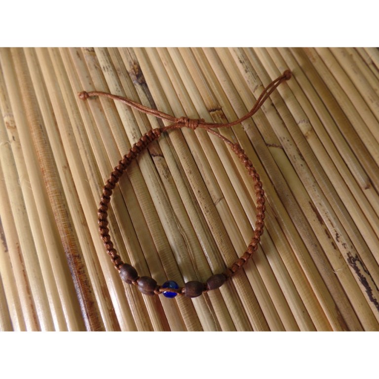 Bracelet marron clair nazar boncugu