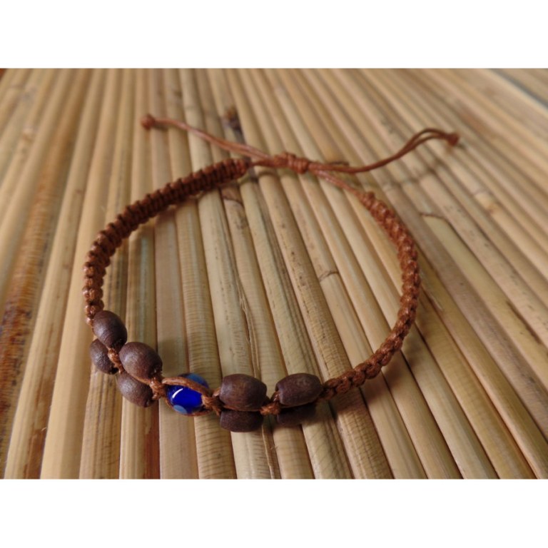 Bracelet marron clair nazar boncugu