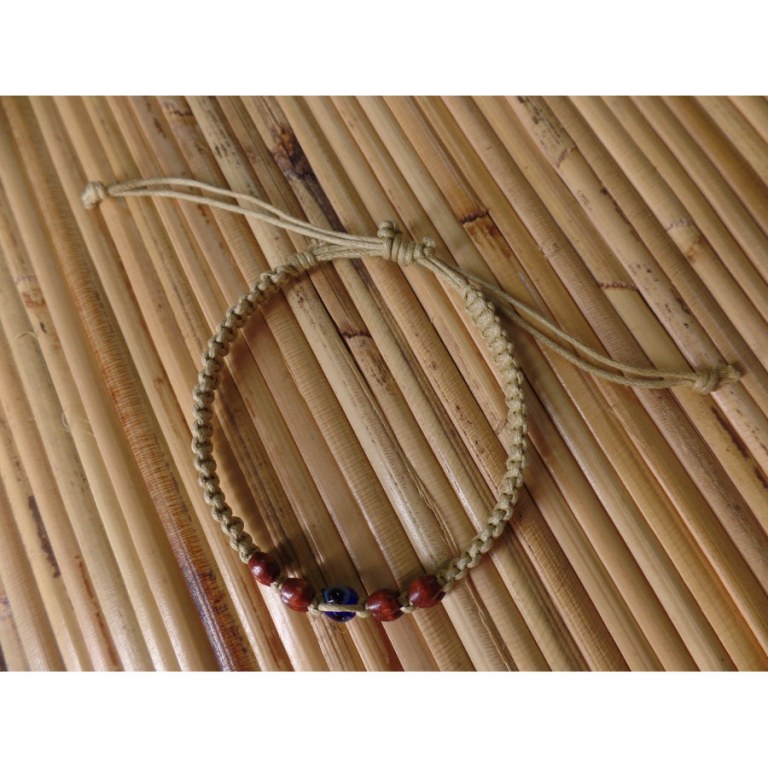 Bracelet beige nazar boncugu