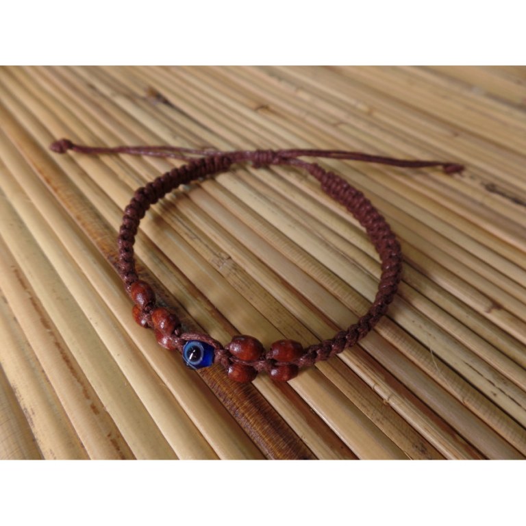 Bracelet marron nazar boncugu