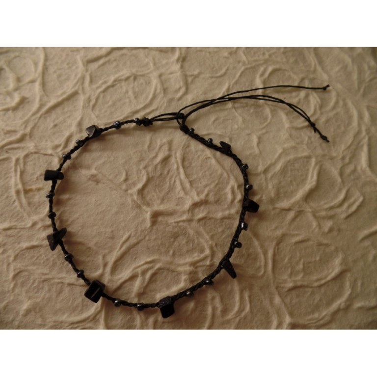 Bracelet cheville hin noir/noir