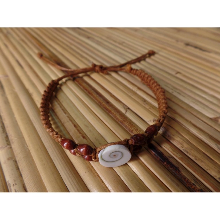 Bracelet marron clair oeil de Ste Lucie