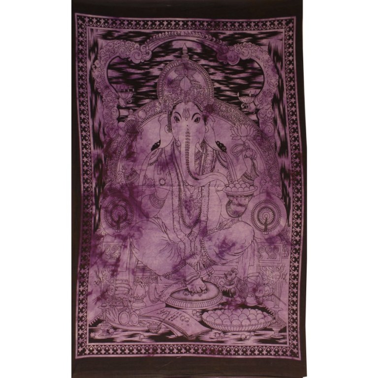 Petite tenture mauve beautiful Ganesh et son rat