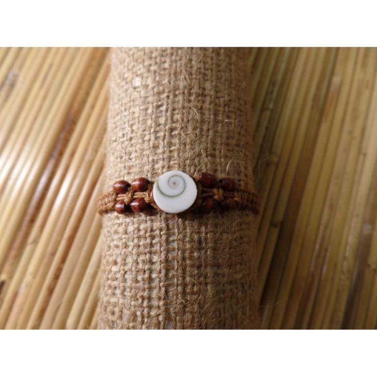 Bracelet marron clair oeil de Ste Lucie