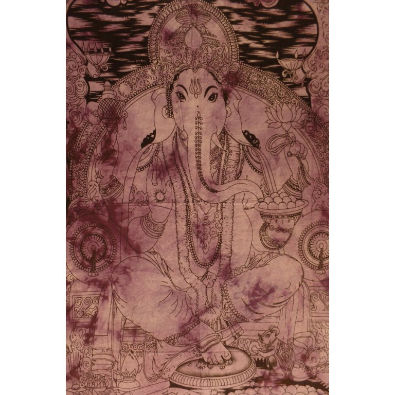 Petite tenture mauve beautiful Ganesh et son rat