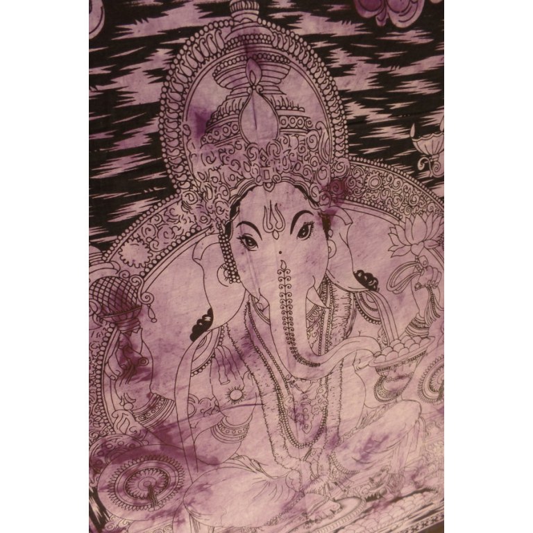 Petite tenture mauve beautiful Ganesh et son rat