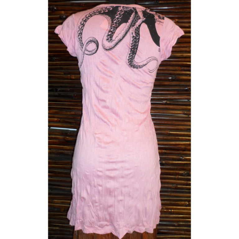 Mini robe rose pâle poulpe