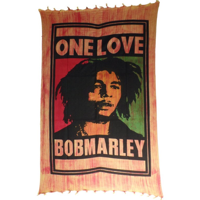 Tenture striée Bob Marley one love