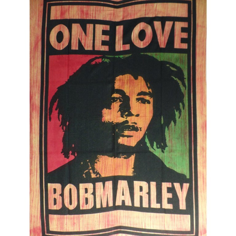 Tenture striée Bob Marley one love