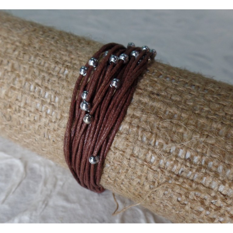 Bracelet kawat marron foncé