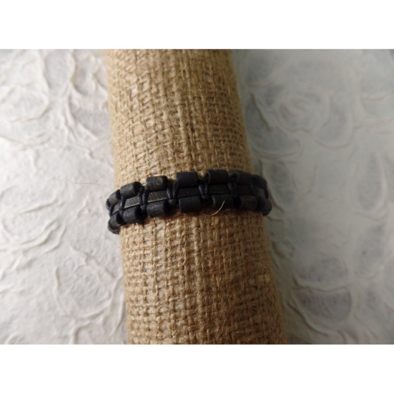 Bracelet manik kayu noir