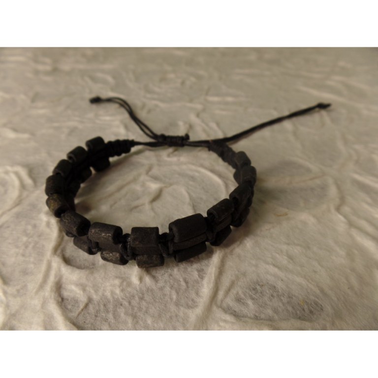 Bracelet manik kayu noir