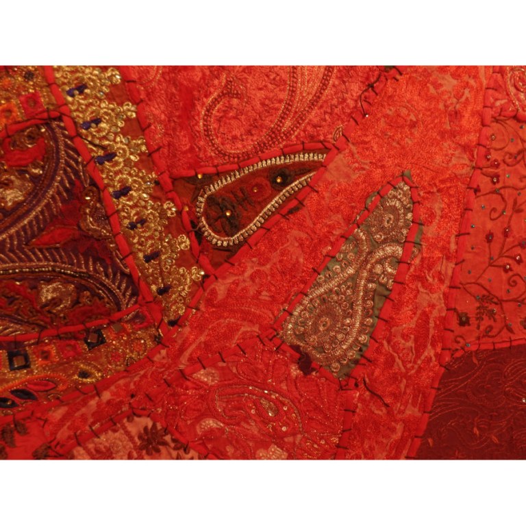Tenture indienne Pendjab rouge