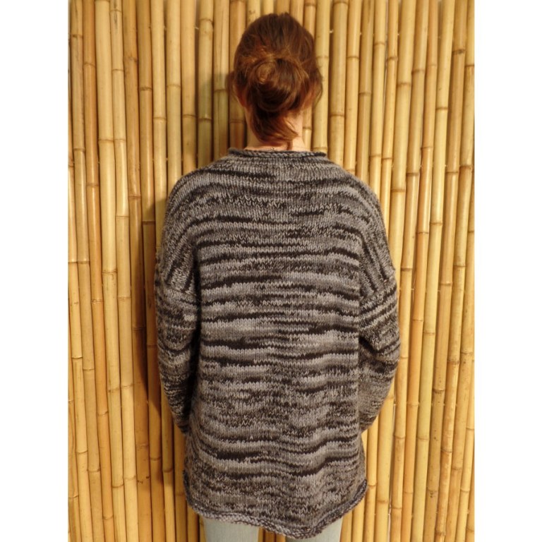 Pull Kapiti gris/bleu/noir