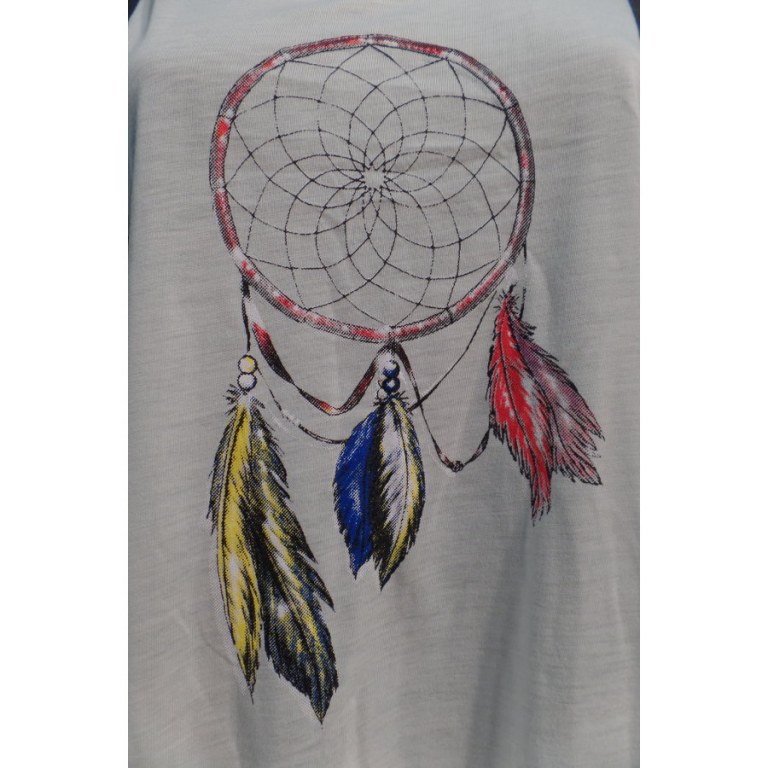 Débardeur dreamcatcher cercle et plume en couleur