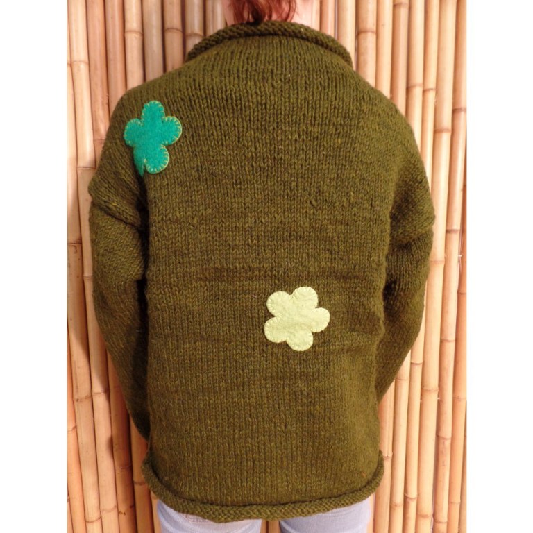 Pull vert Pekapeka flowers