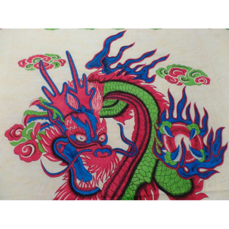 Tenture colorée dragon chinois