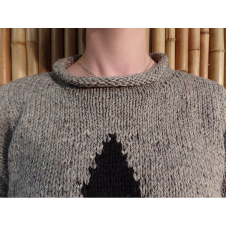 Pull gris étoile noire