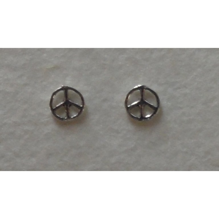 Clous d'oreilles peace and love