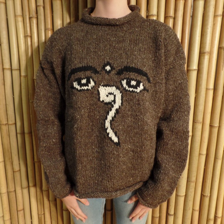 Pull marron Bouddha eyes