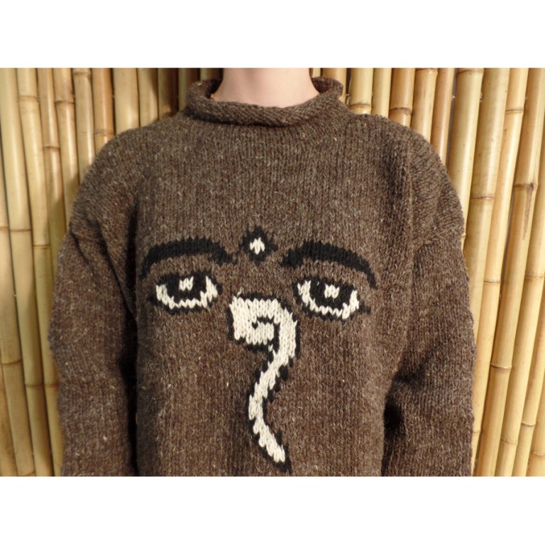 Pull marron Bouddha eyes