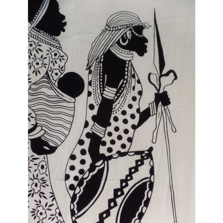 Tenture noir et blanc african women