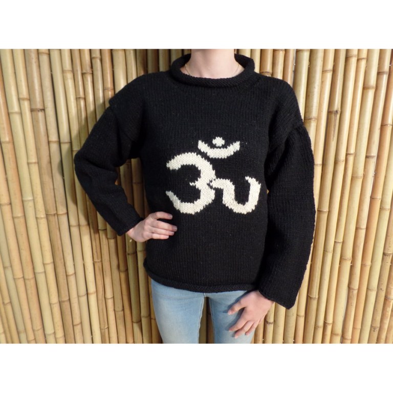 Pull noir Aum fin