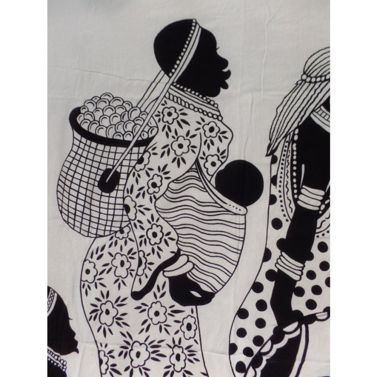 Tenture noir et blanc african women