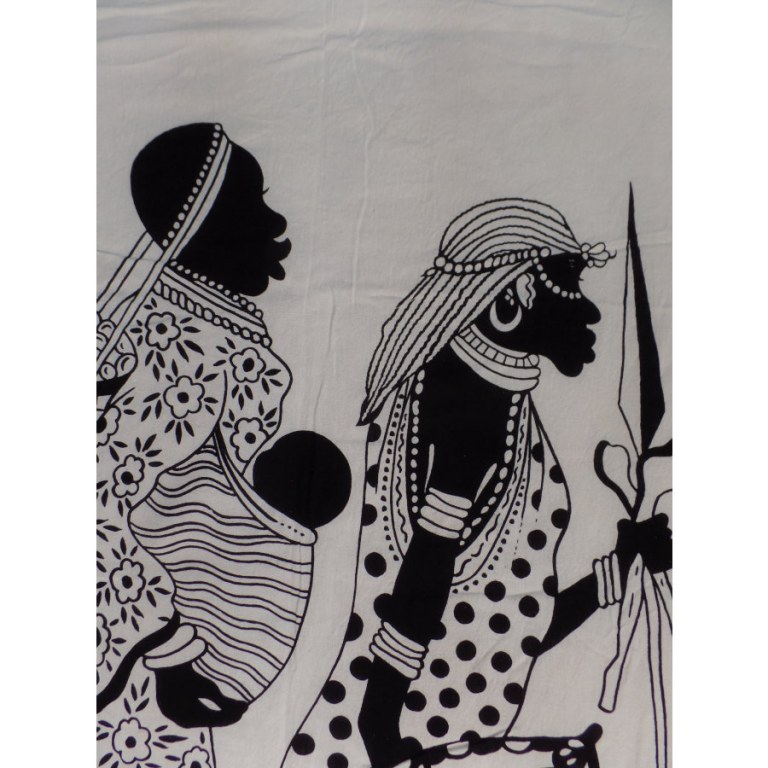 Tenture noir et blanc african women