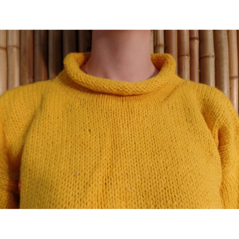 Pull jaune vif Pekapeka étoiles