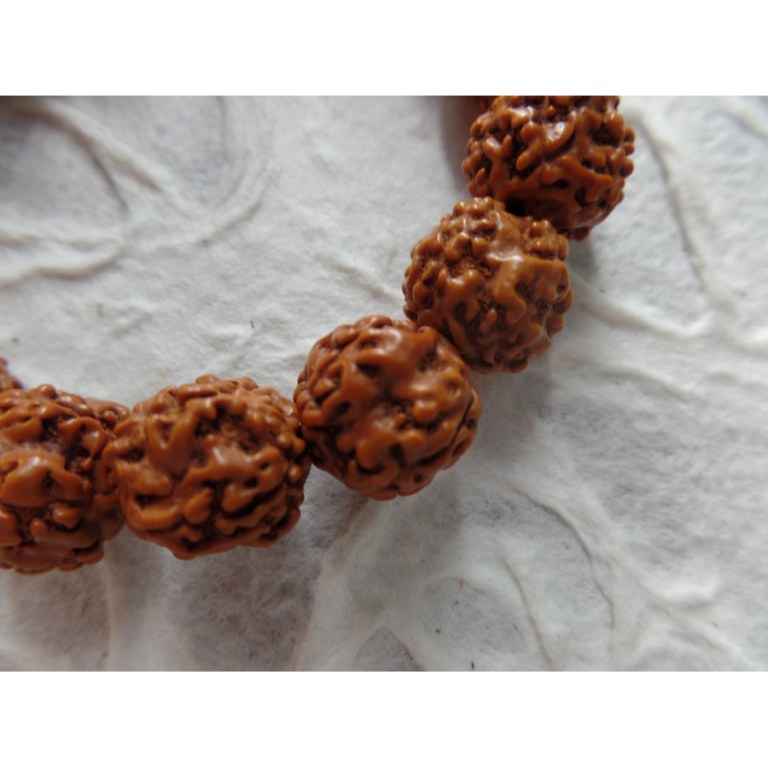 Bracelet mala perles rudraksha