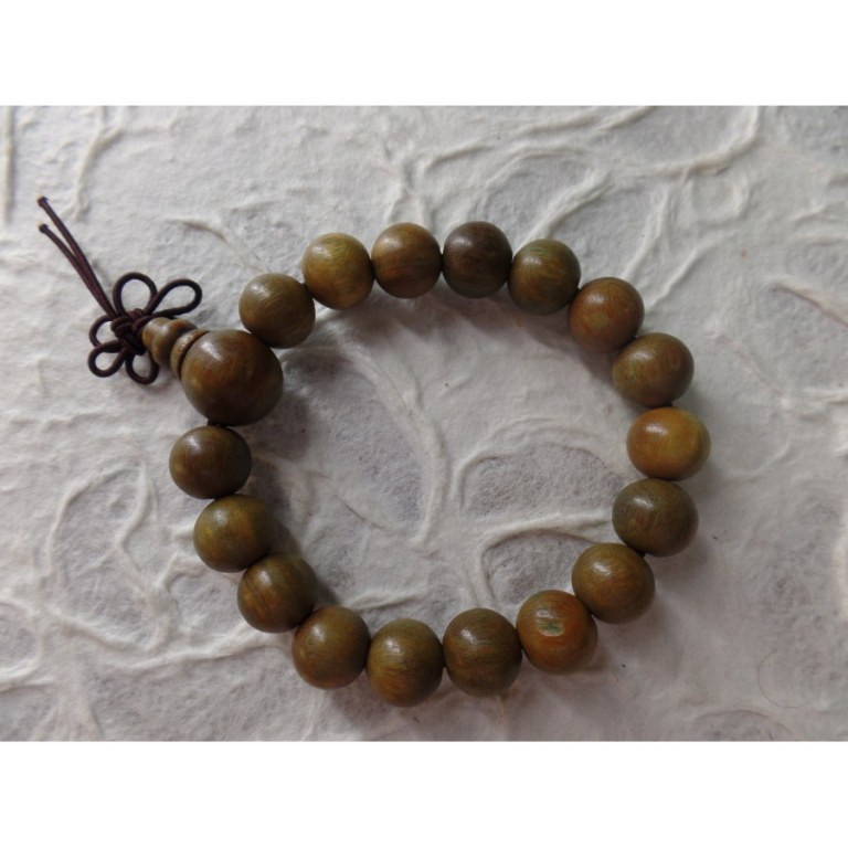 Bracelet tibétain perles en bois