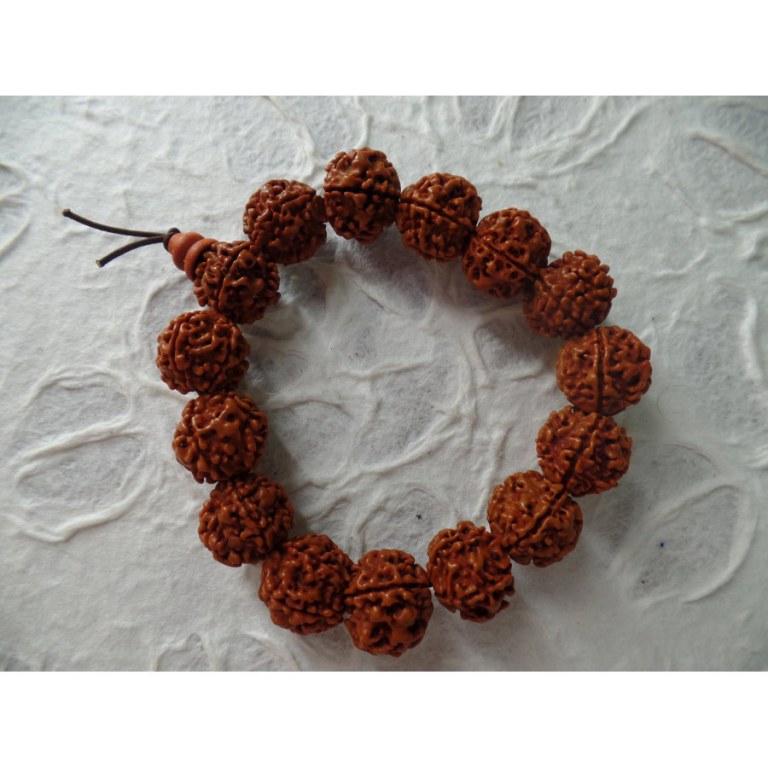 Bracelet mala perles rudraksha 2