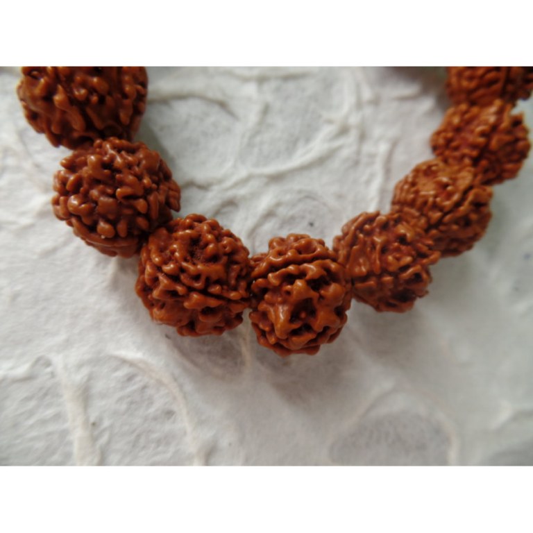 Bracelet mala perles rudraksha 2