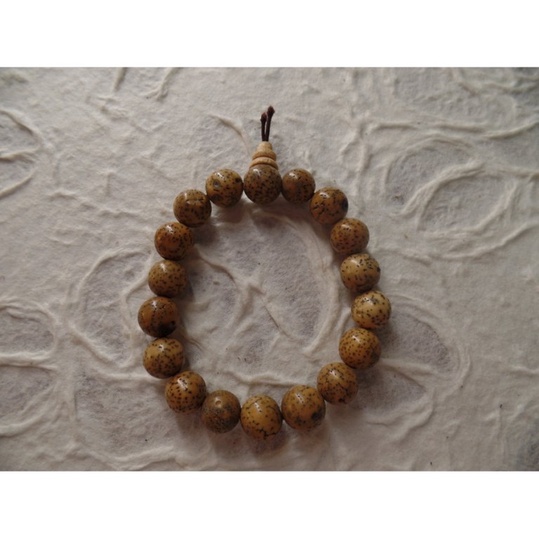 Bracelet tibétain perles mouchetées