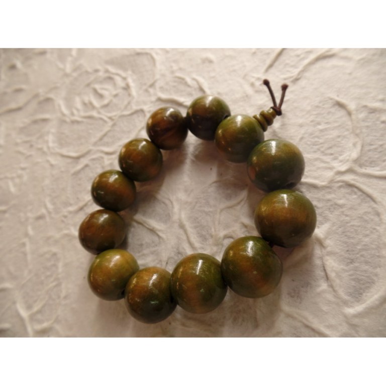 Bracelet tibétain perles olive