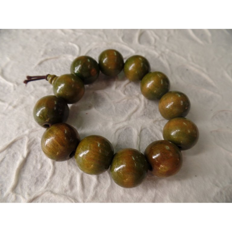 Bracelet tibétain perles olive