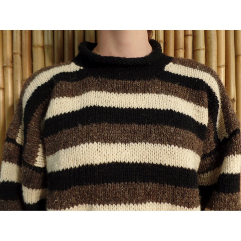 Pull Cabaray beige/noir/marron