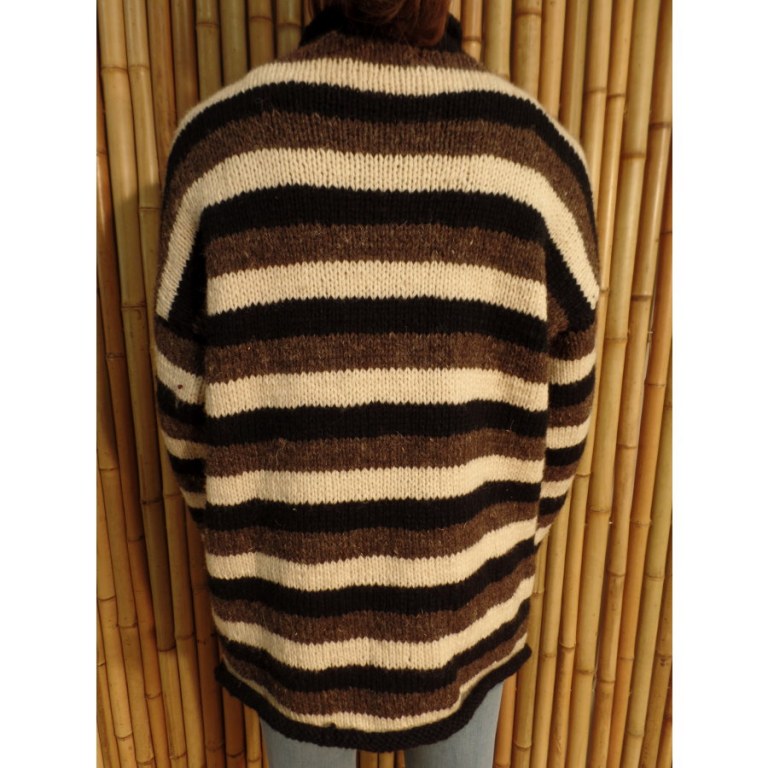 Pull Cabaray beige/noir/marron